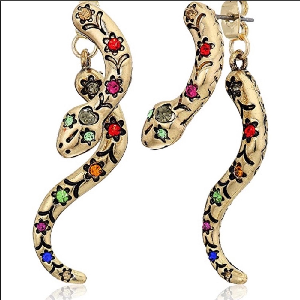 Betsey Johnson snake earrings